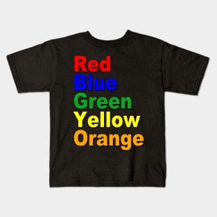 List of Colors Kids T-Shirt